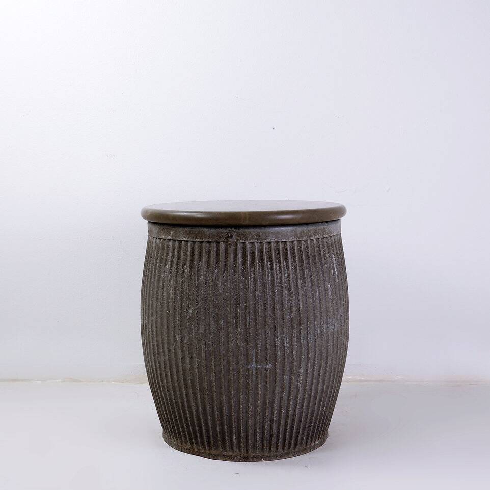 Vintage "Dolly Tub" Rival Side Table - Polished stone top - Circa 1930