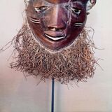 “mbuya” mask, pende, democratic republic of congo. wood, pigments,