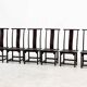 Set of six elegant oak dining chairs