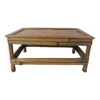 old small bamboo bench vintage step