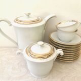Coffee service for 10 people in Limoges porcelain