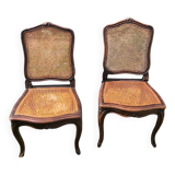 Old Louis XV caned chairs