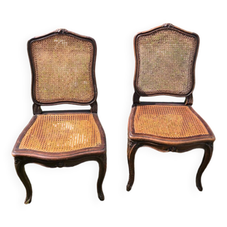 Old Louis XV caned chairs