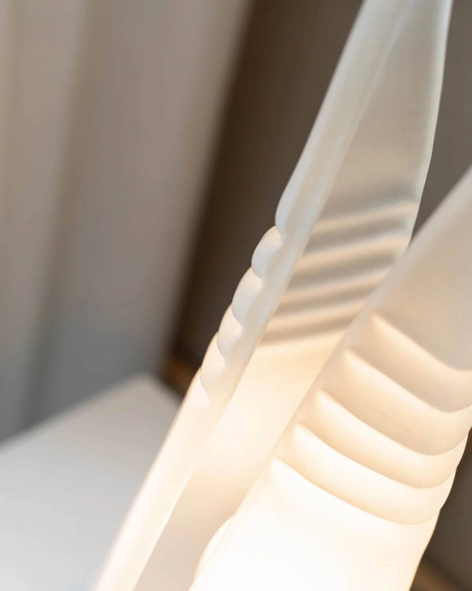 Milky White Murano Frosted Glass Pyramid Table Lamp with White Metal Base - Italian Space Age Design, 1970s