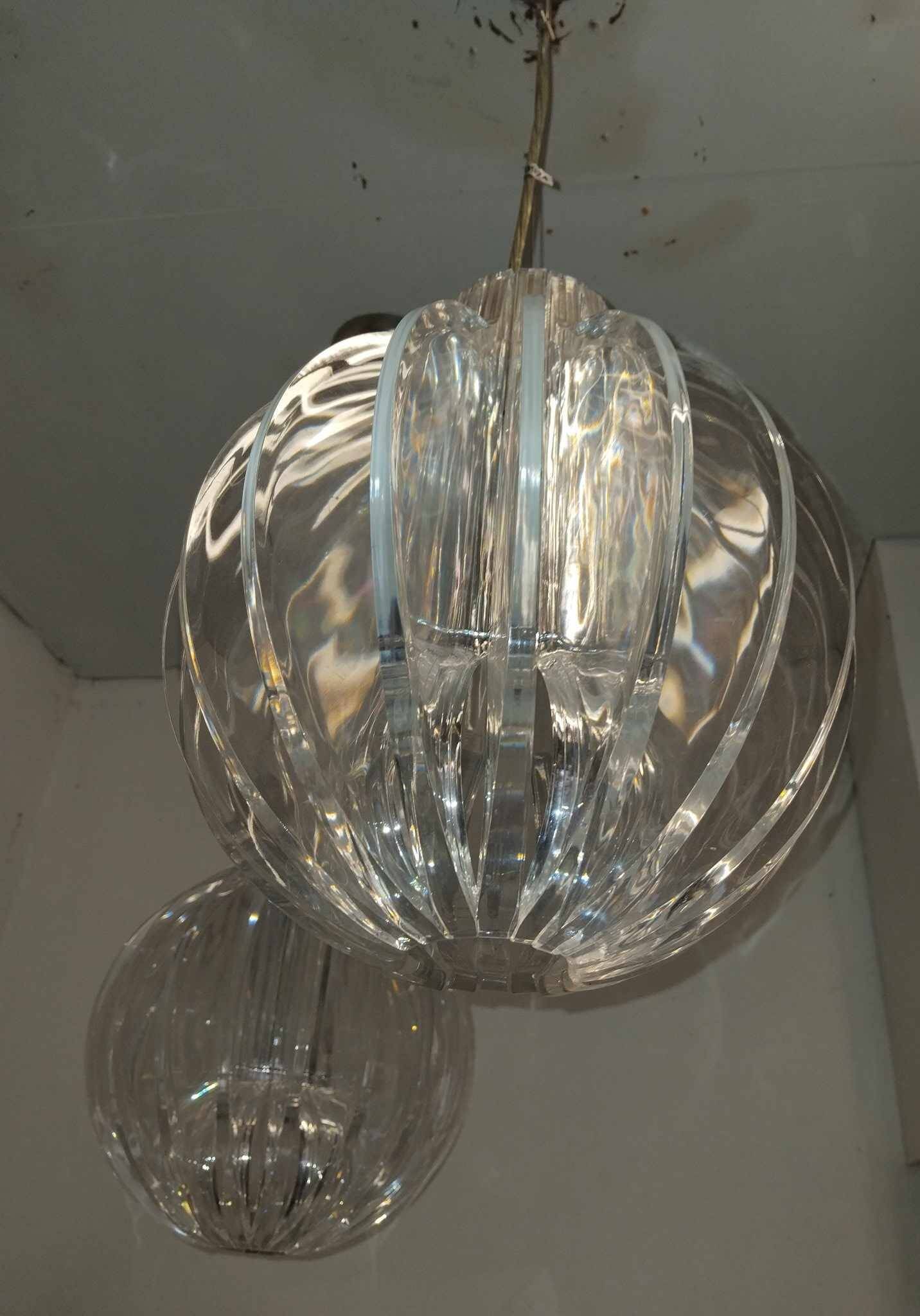 Set of 3 acrylic blade suspensions from the 70s