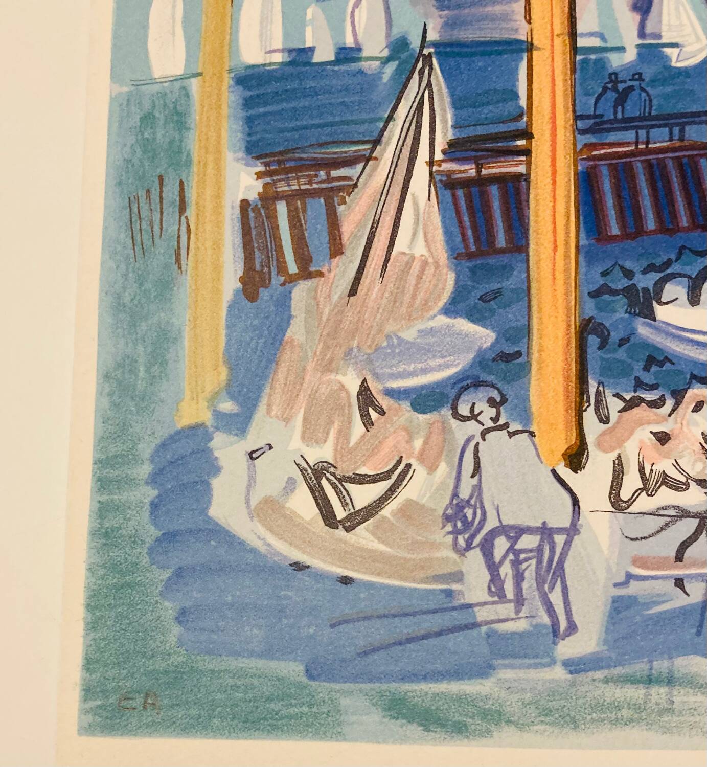 Raoul dufy (d’après) - lithographie « la régate »