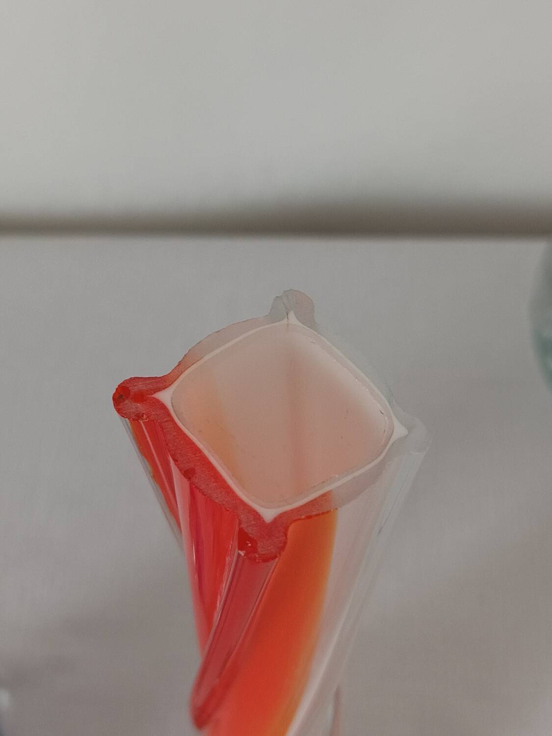 Pair of colored glass soliflores, 1960s