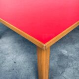 Mid-Century Red Coffee Table, Belgium, 1950s