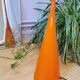 Lampadaire orange sablier postmoderne 1980
