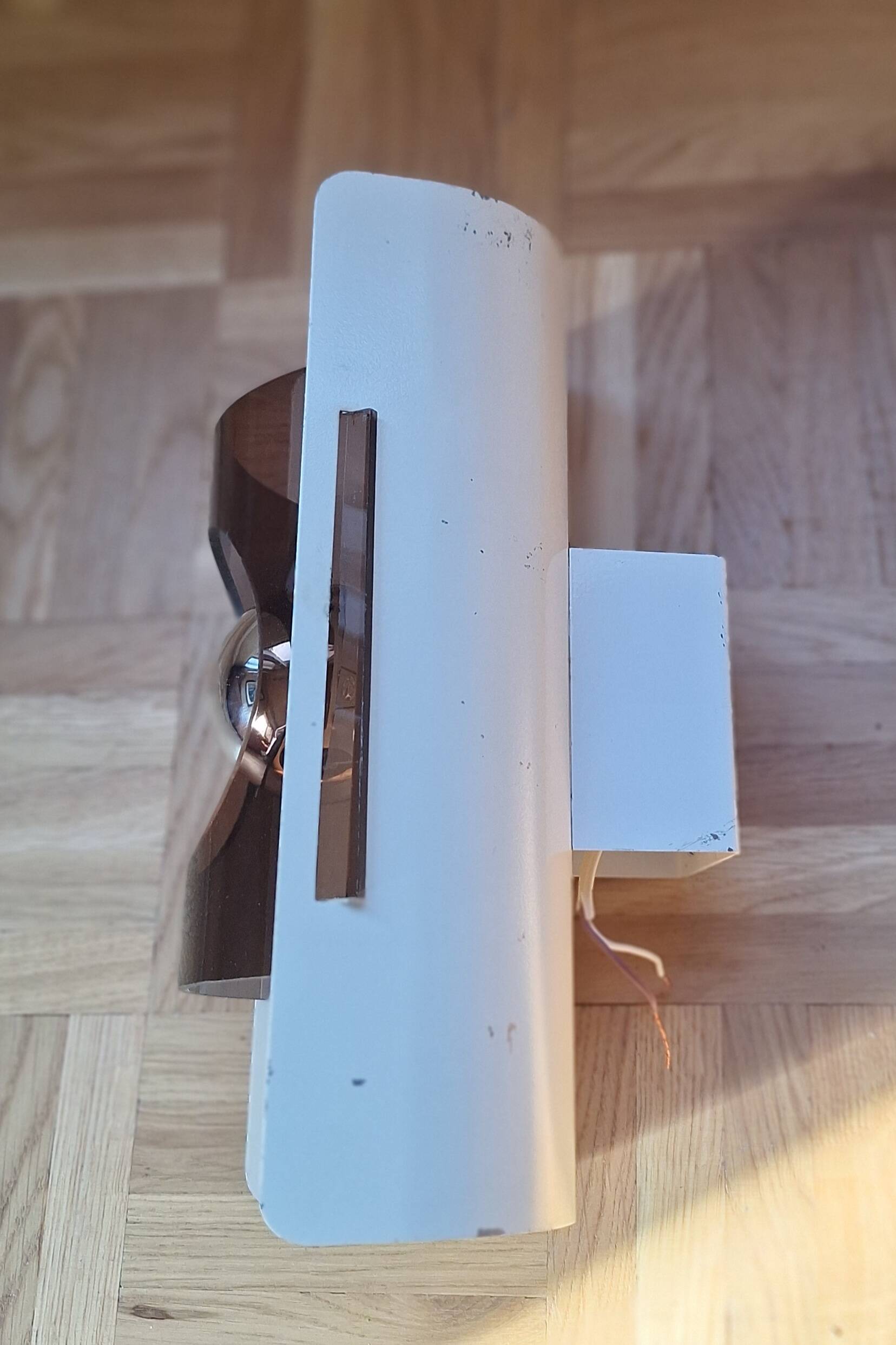 2 SPACE AGE wall lamp Futuristic design 1970 Reggiani Italy