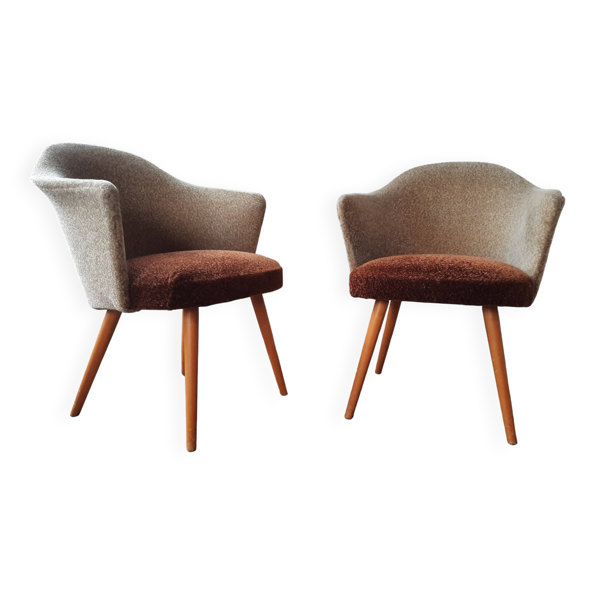 2 armchairs published by Thonet, 1960
