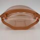 Art deco toilet top pink glass 3 pieces 1930s