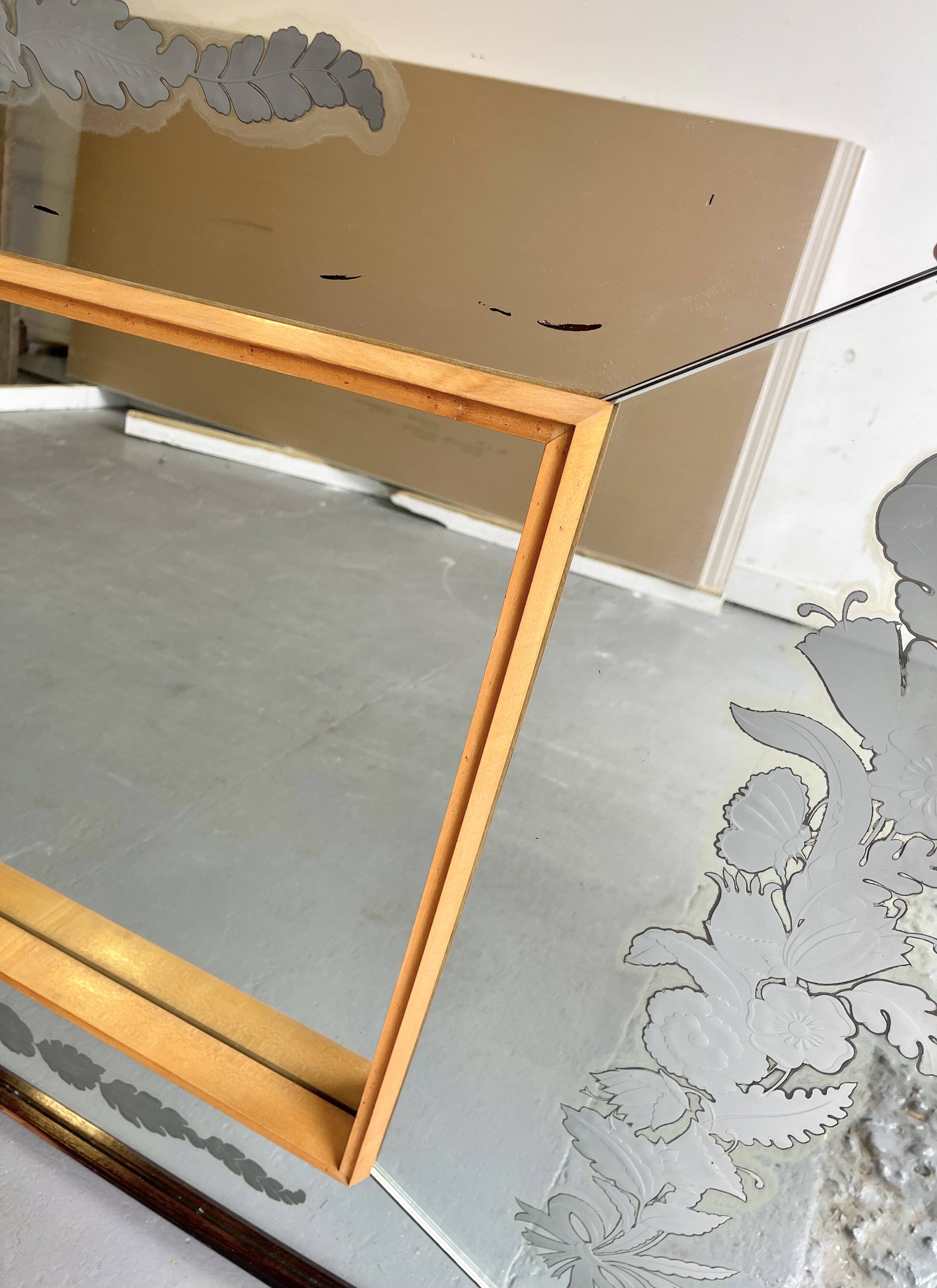 Large vintage wall mirror