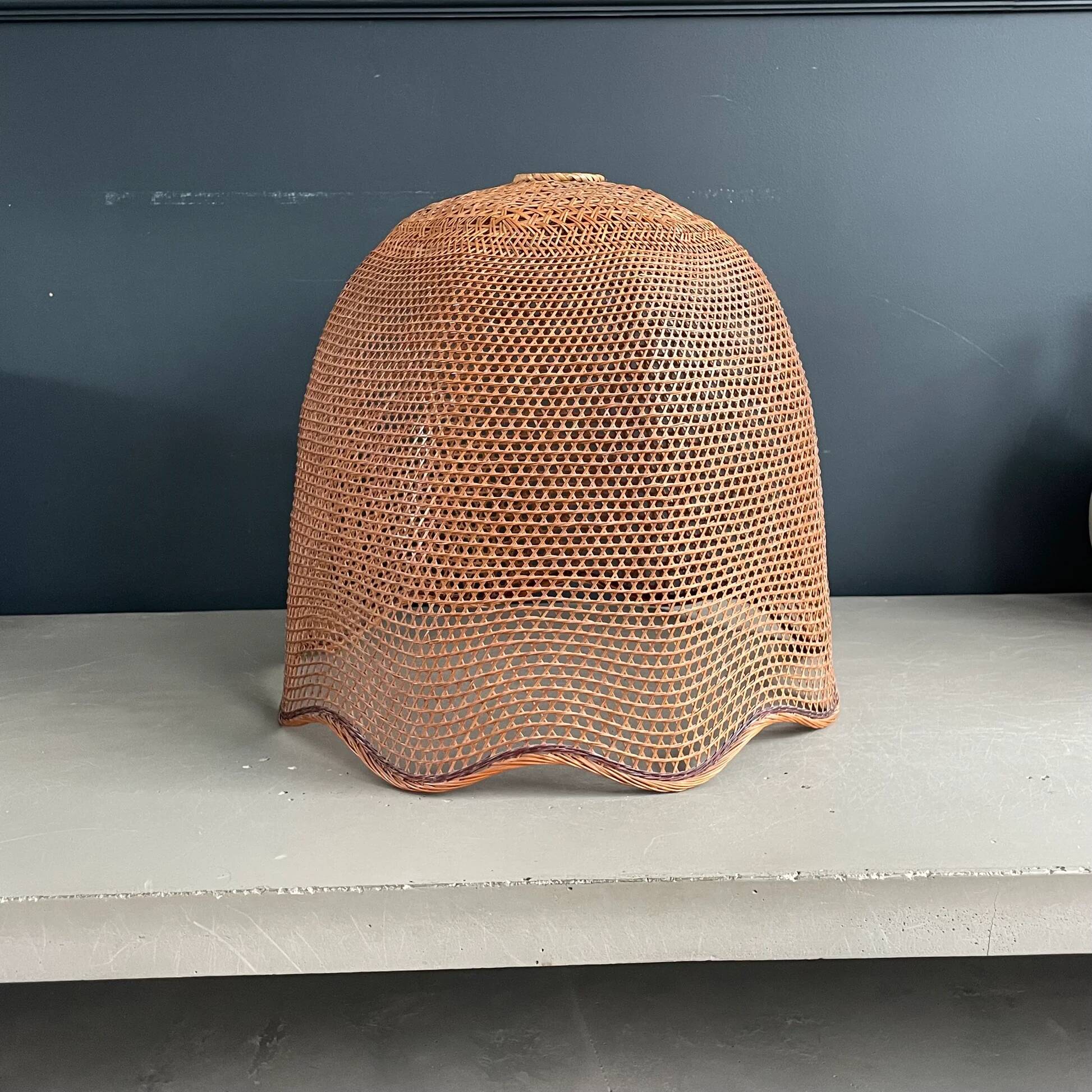 Woven rattan pendant lampshade