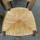 Set of 4 vintage BAUMANN chairs in oak and straw – Authentic