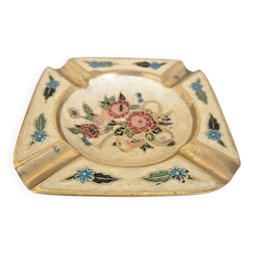 Enamelled bronze ashtray
