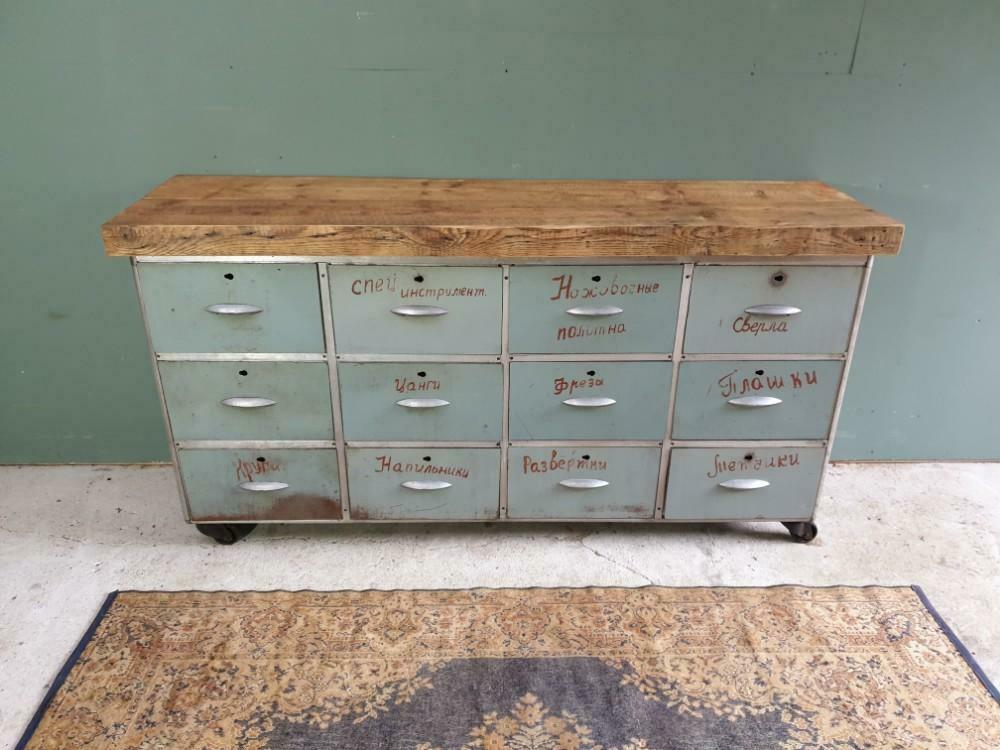 Industrial chest of drawers sidetable TV cabinet