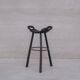 Set of Three Stained Blackened Mid-Century 'Marbella' Bar Stools