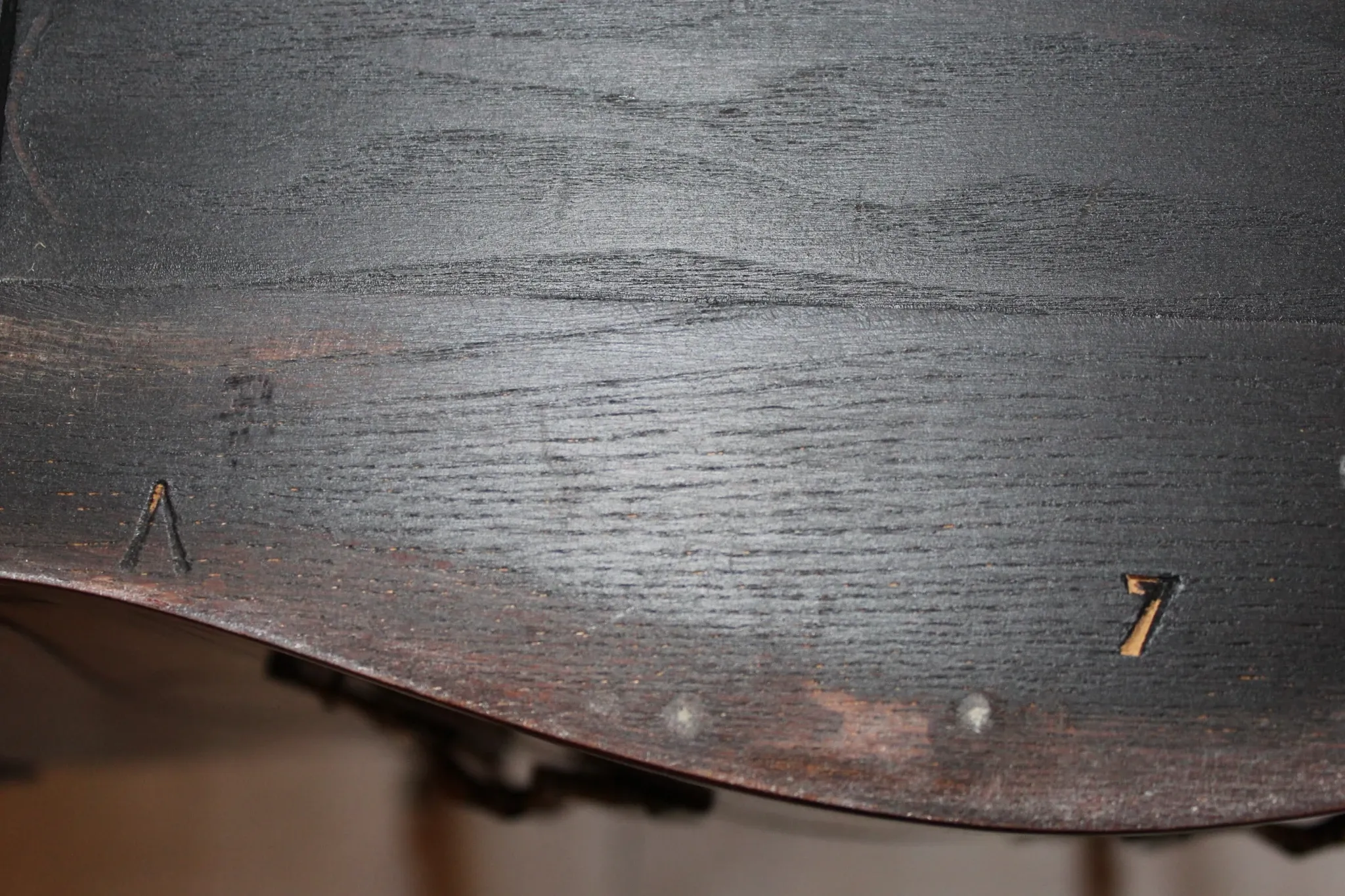 Louis XV style bedside table in marquetry rosewood