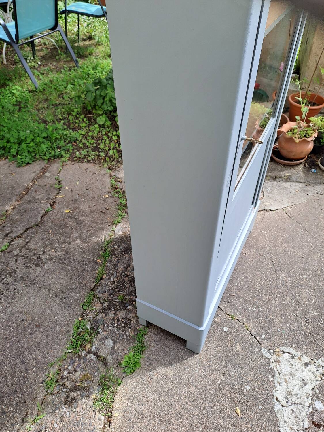 Wardrobe with 1 glass door, late 19th century