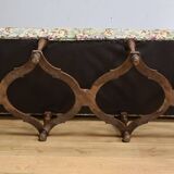 Importante Banquette de Propriété à Tissu fleuri, époque Louis XIV – Début XVIIIe