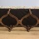 Important Estate Bench with Floral Fabric, Louis XIV Period – Early 18th Century