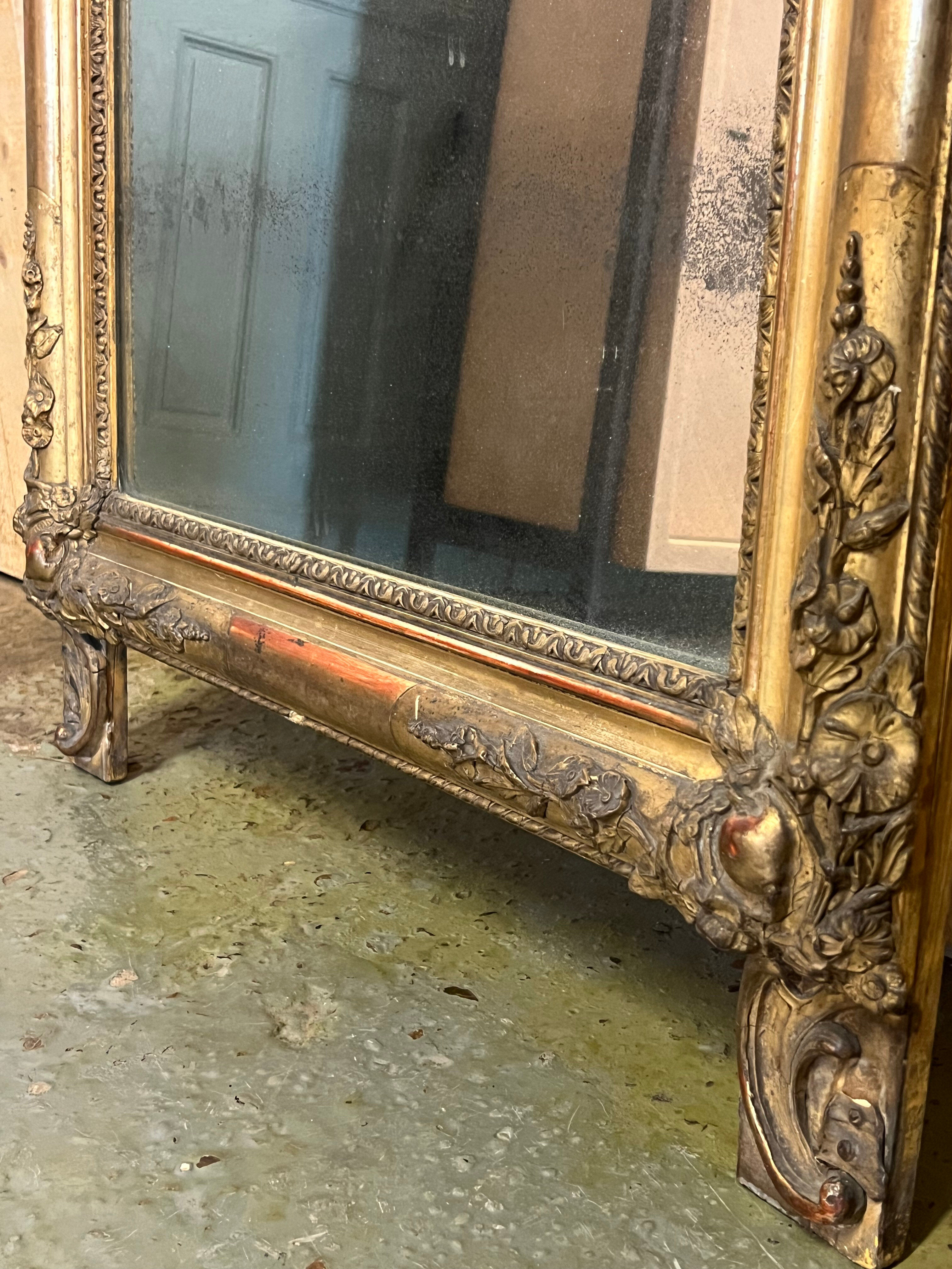 Louis Philippe mirror with a mercury pediment