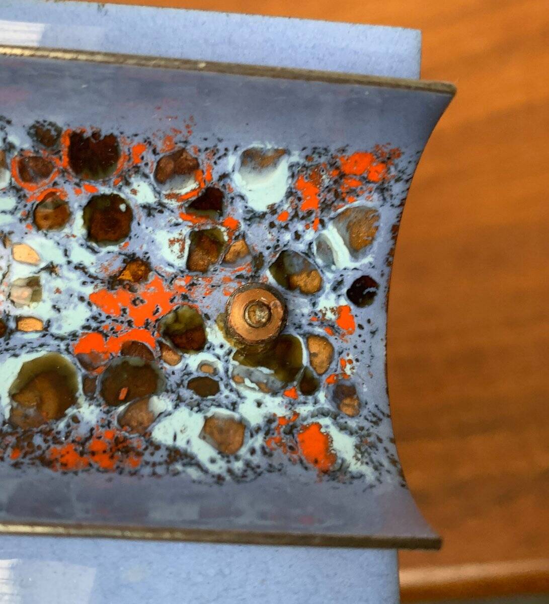 Vintage enamel candlestick