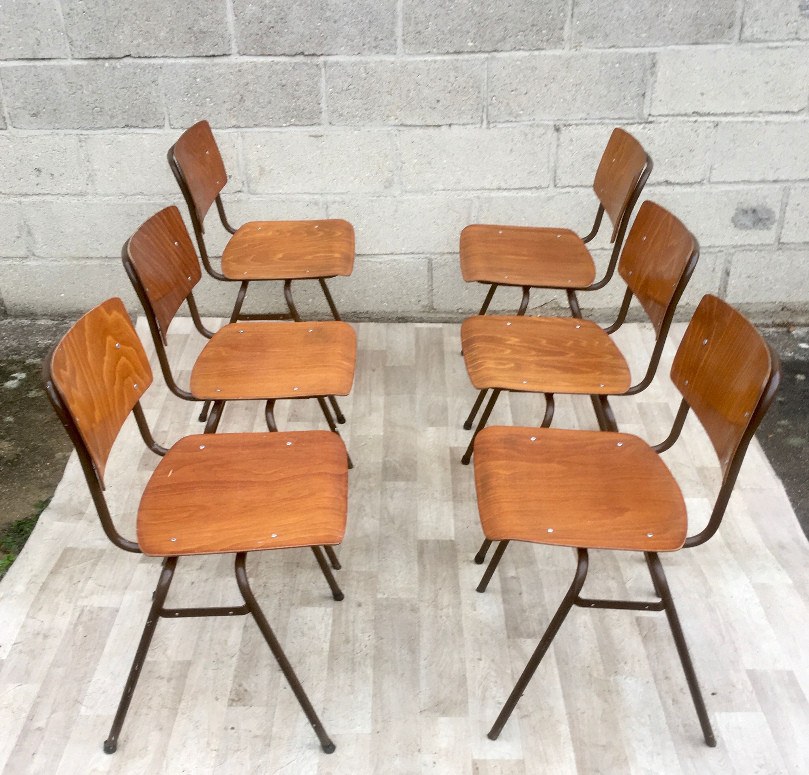 Set of 6 vintage Dutch Marko chairs