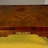 Empire flat desk, mahogany, double-sided, gilded bronzes