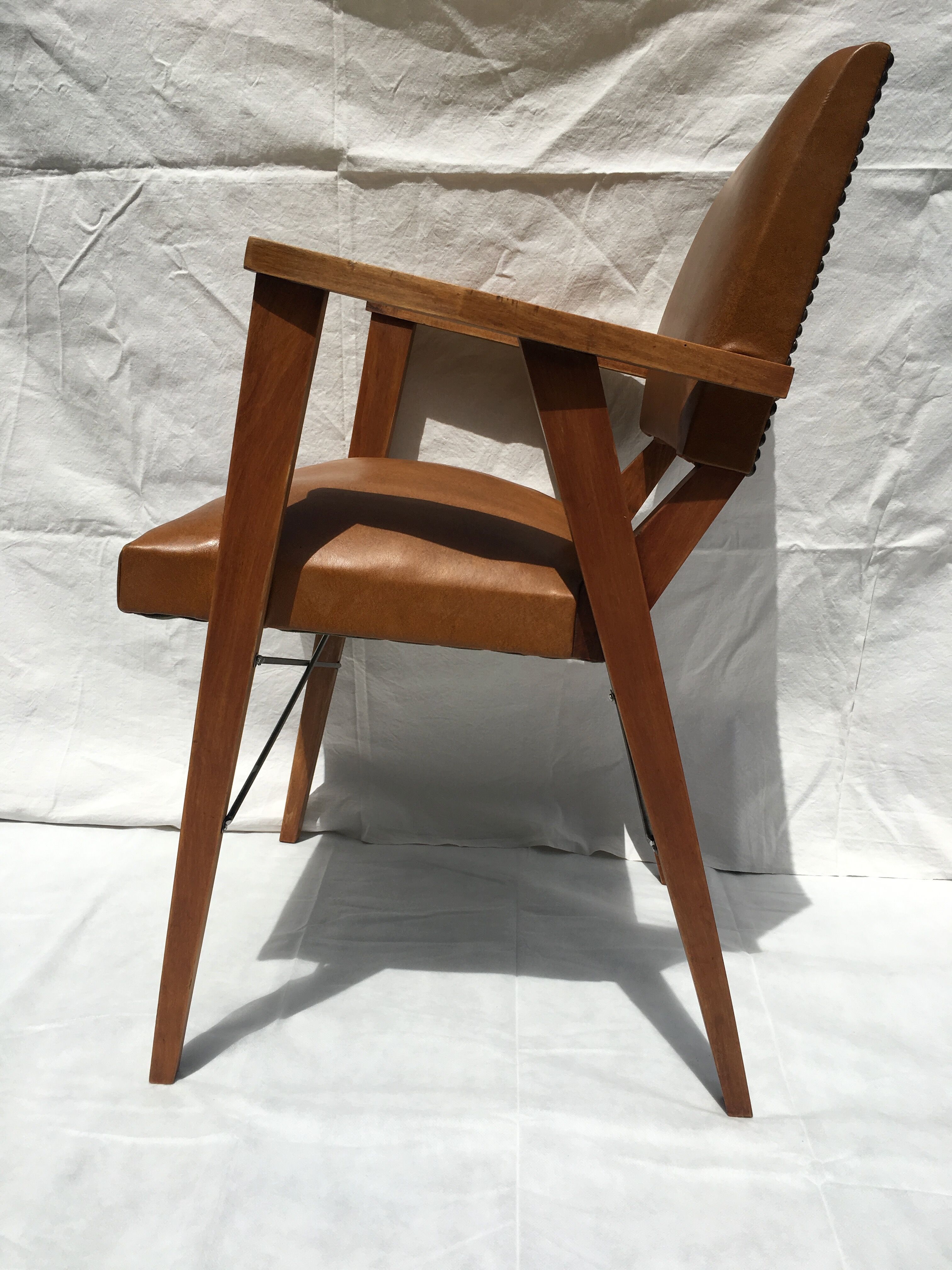 Scandinavian armchair with compass feet 60 years