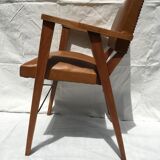 Scandinavian armchair with compass feet 60 years