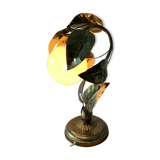 Vintage gilded metal sheet lamp