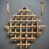 Bamboo wall coat rack