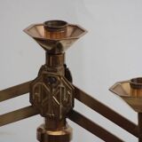 Chandelier en métal doré