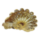 Murano glass bowl with gold flecks, 1960s shell design.