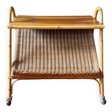 Rattan display trolley