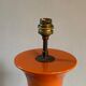 Orange ceramic lamp 1960 1970