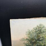 Oil on canvas painting landscape signed A Tournier 1884