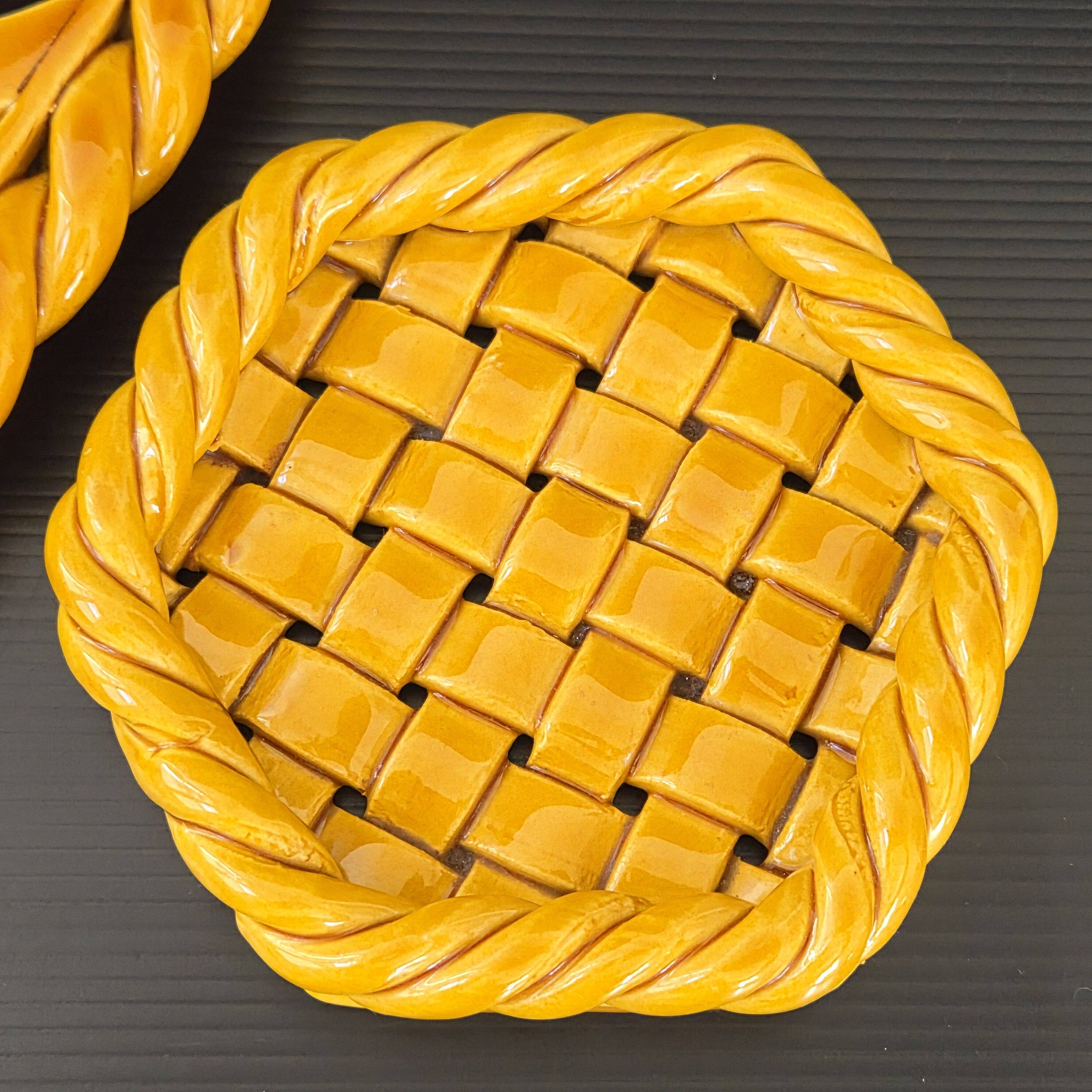 Vallauris trivets, knife holders and bottle coasters