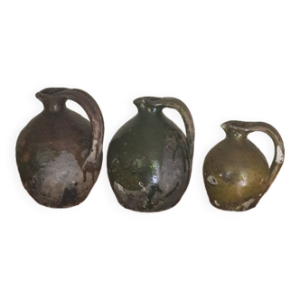 Set of three ancient jugs