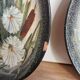Vintage Hand-Painted Clay Plates: 1970s Yugoslavian Floral Wall Decor