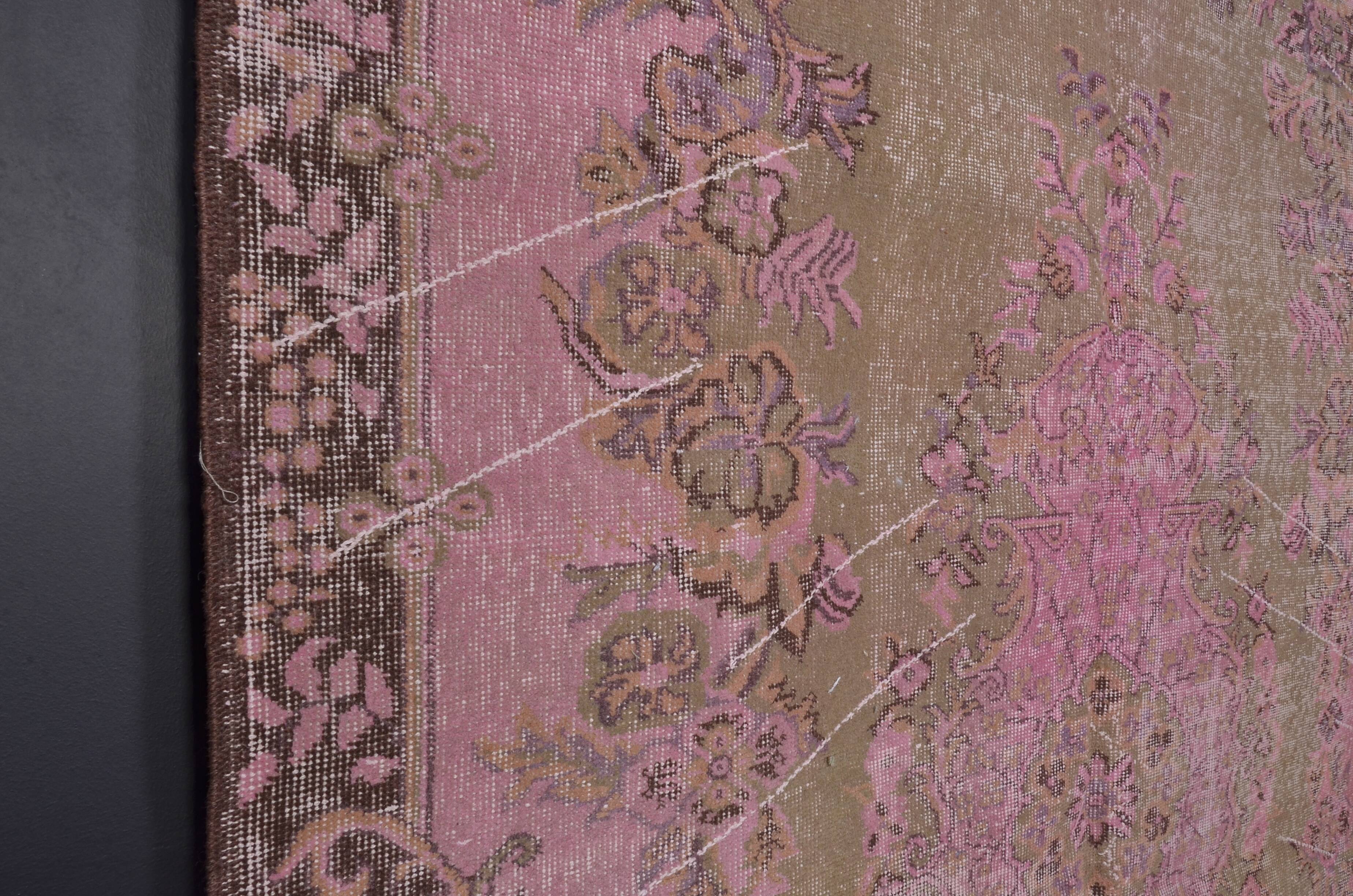 Pink Oushak Turkish Carpet sku 1915