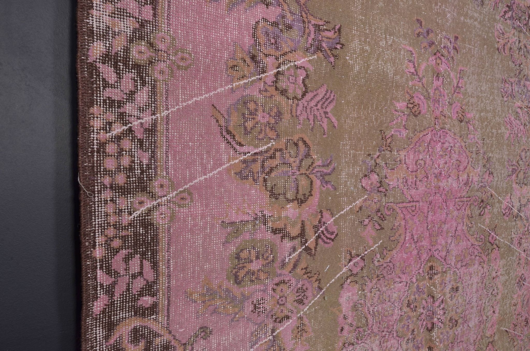 Tapis turc Oushak rose