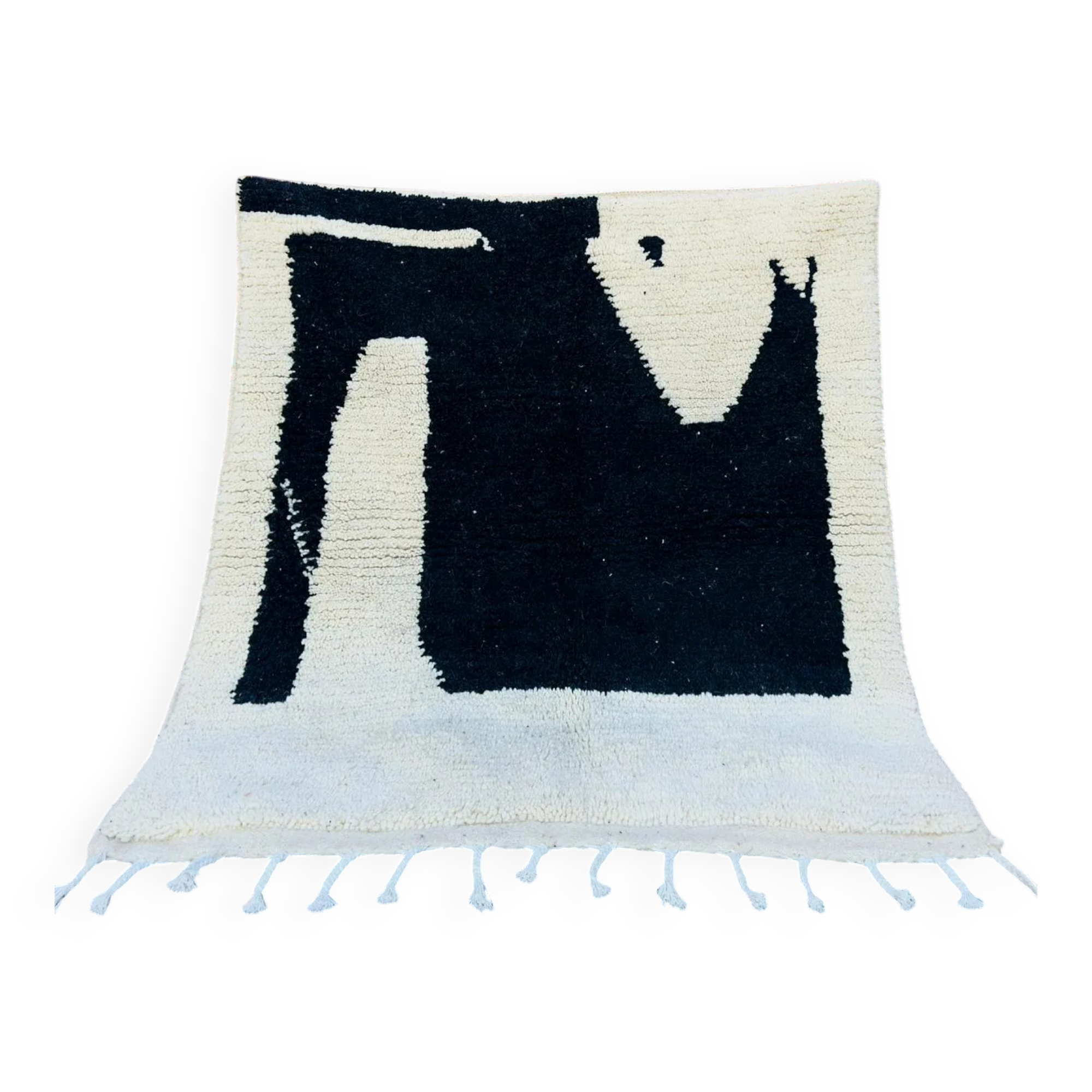 Handmade pure wool Moroccan rug 3x2 m