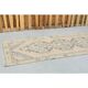 1970s vintage Turkish hand-knotted wool cotton pink runner rug 85x273