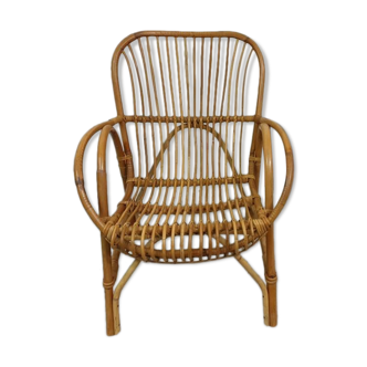 Vintage rattan armchair - Vintage armchair - Wicker Rattan