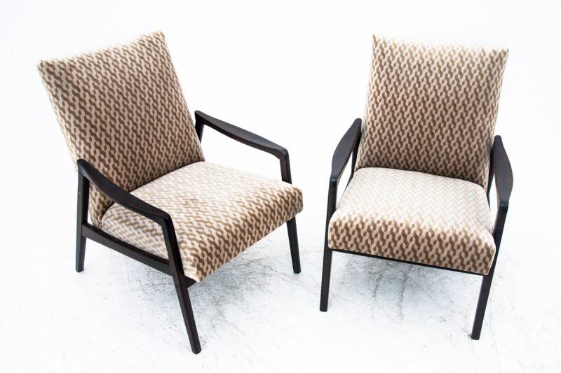 Pair of vintage armchairs, Poland, 1960s. After renovation.