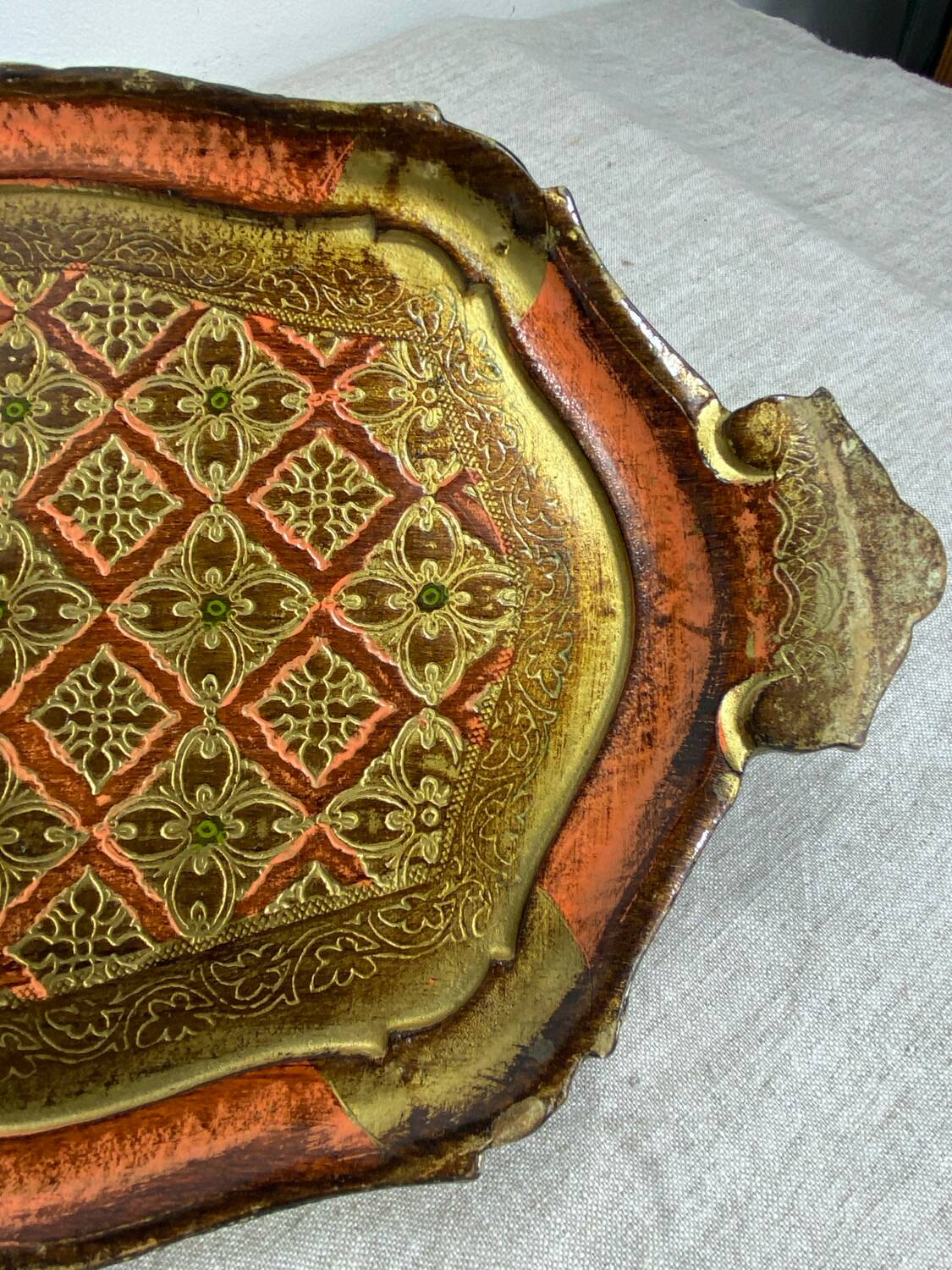 Florentine wooden tray