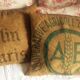 Burlap cushion green ECRE cooperative agricultural la Brie Melun